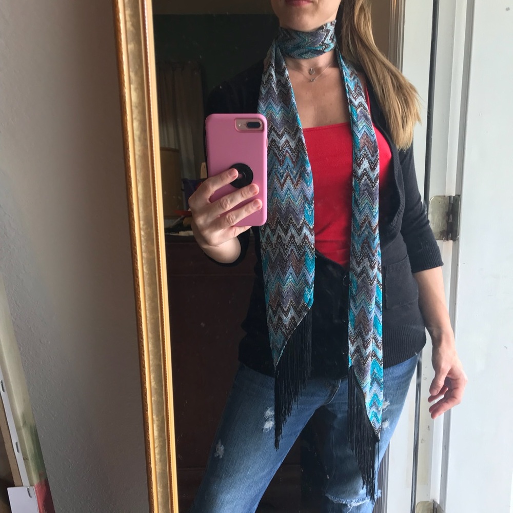 Twilly zigzag long scarf